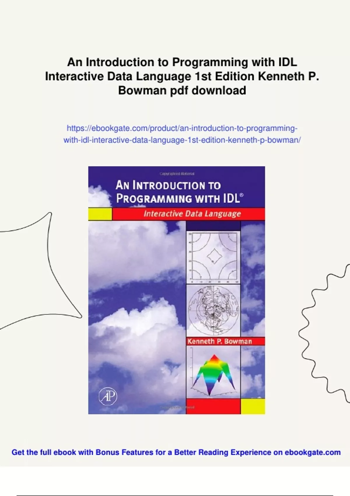 Summary An Introduction to Programming with IDL Interactive Data ...
