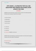 CPTC EXAM 1&comma; 2 & PRACTICE TESTS ALL 500 QUESTIONS AND VERIFIED SOLUTIONS LATEST UPDATE THIS YEAR