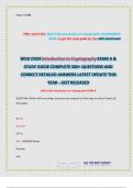 WGU D334 Introduction to Cryptography EXAM A & STUDY GUIDE COMPLETE 500&plus; QUESTIONS AND CORRECT DETAILED ANSWERS LATEST UPDATE THIS YEAR - JUST RELEASED&period;