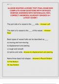 ILLINOIS BOATING LICENSE TEST FINAL EXAM 2025  COMPLETE EXAM QUESTIONS WITH DETAILED  VERIFIED ANSWERS WITH RATIONALES &lpar;100&percnt;  CORRECT ANSWERS&rpar; &sol;ALREADY GRADED A&plus;&sol;  LATEST EXAM&excl;&excl;&excl;