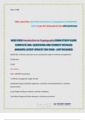 WGU D334 Introduction to Cryptography EXAM STUDY GUIDE COMPLETE 500&plus; QUESTIONS AND CORRECT DETAILED ANSWERS LATEST UPDATE THIS YEAR - JUST RELEASED