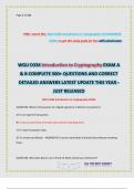 WGU D334 Introduction to Cryptography EXAM A & STUDY GUIDE