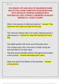 COLORADO LIFE AND HEALTH INSURANCE EXAM  2025 ACTUAL EXAM COMPLETE EXAM QUESTIONS  WITH DETAILED VERIFIED ANSWERS WITH  RATIONALES &lpar;100&percnt; CORRECT ANSWERS&rpar; &sol;ALREADY  GRADED A&plus;&sol; LATEST EXAM&excl;&excl;&excl;