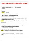 CEFM Practice Test 2025 &vert; Questions with 100&percnt; Correct Answers &vert; Verified &vert; Updated 2025 &sol; 2026