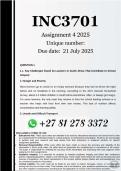 INC3701 Assignment 4 (100% ANSWERS) 2025 - DUE 21 July 2025 