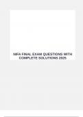  NIFA FINAL EXAM QUESTIONS WITH COMPLETE SOLUTIONS 2025
