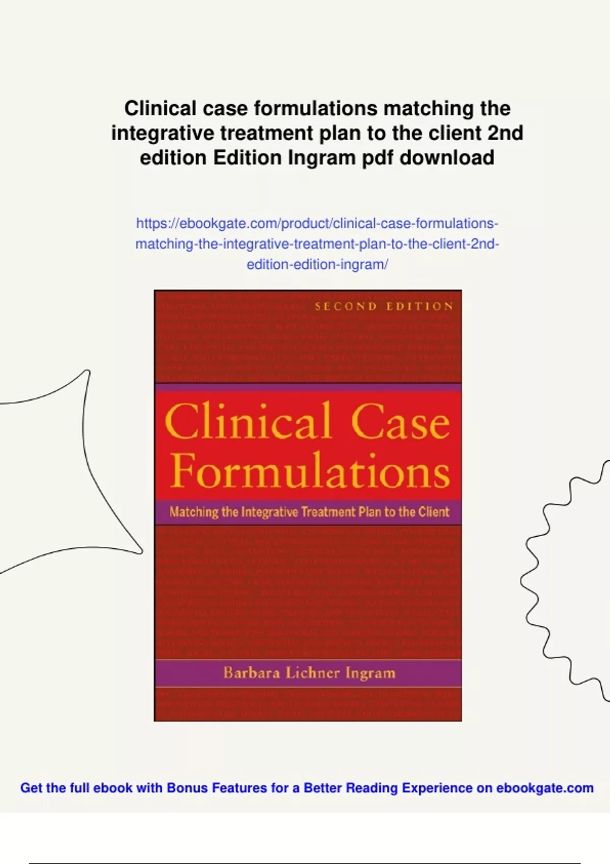 Summary Clinical case formulations matching the integrative treatment ...