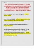 WGU D570 COGNITIVE PSYCHOLOGY OA AND PRE  ASSESSMENT EXAM 2025 ACTUAL EXAM COMPLETE  EXAM QUESTIONS WITH DETAILED VERIFIED  ANSWERS WITH RATIONALES &lpar;100&percnt; CORRECT  ANSWERS&rpar; &sol;ALREADY GRADED A&plus;&sol; LATEST EXAM&excl;&excl;&excl;