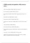 CPHON practice test questions with correct answers