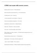 CPHON test exam with correct answers