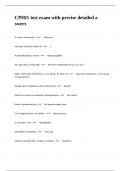 CPHON test exam with precise detailed answers