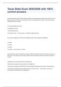Texas State Exam 2025&sol;2026 with 100&percnt;  correct answers