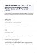 Texas State Exam Simulator - Life and  Health Insurance &lpar;200 Questions  Practice Exam&rpar; with 100&percnt; correct  answers