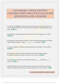 ACI GRADE 1 FIELD TESTING CERTIFICATION PRACTICE EXAM 2025 QUESTIONS AND ANSWERS