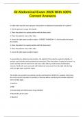 GI Abdominal Exam 2025 With 100&percnt; Correct Answers