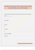 INTRO TO ARTS UNIT TEST EXAM 2025 QUESTIONS AND ANSWERS