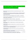 NCCER Basic Safety Review Exam Questions and Answers 
