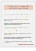 AUDIT 374 FINAL EXAM 2025 QUESTIONS AND ANSWERS