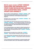 NU131 exam review LATEST VERSION  QUESTIONS AND ANSWERS WITH  STUDY GUIDE DETAILED AND VERIFIED  FOR GUARANTEED PASS&comma; LATEST  UPDATE 2025 GRADED A
