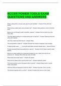 NCCER POWER TOOLS EXAM QUESTIONS AND ANSWERS 