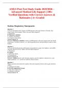 AMLS Post-Test Study Guide 2025&sol;2026 &ndash; Advanced Medical Life Support &vert; 100&plus; Verified Questions with Correct Answers & Rationales &vert; A&plus; Graded