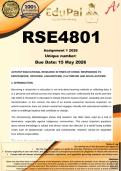 RSE4801 Assignment 1 &lpar;COMPLETE ANSWERS&rpar; 2026 - DUE 15 May 2026