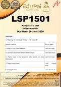 LSP1501 Assignment 3 &lpar;COMPLETE ANSWERS&rpar; 2026 - DUE 30 June 2026