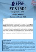 ECS1501 Assignment 3 &lpar;ANSWERS&rpar; 2025 - DISTINCTION GUARANTEED