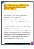 C215 OA Study Guide 2025&sol;2026 Exam  Questions and Verified Answers &vert;  Already Graded A&plus; 
