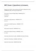 RRT Exam 1 Questions & Answers