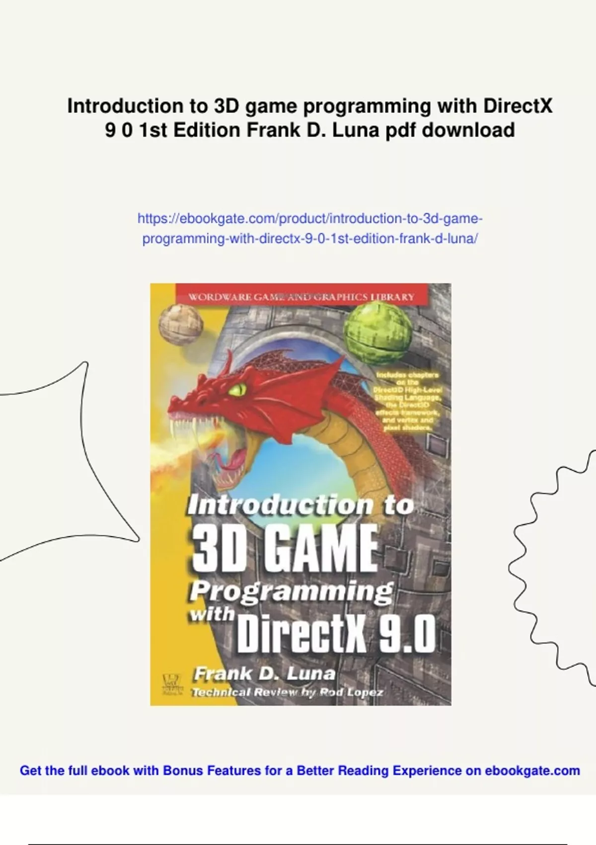 Summary Introduction to 3D game programming with DirectX 9 0 1st ...