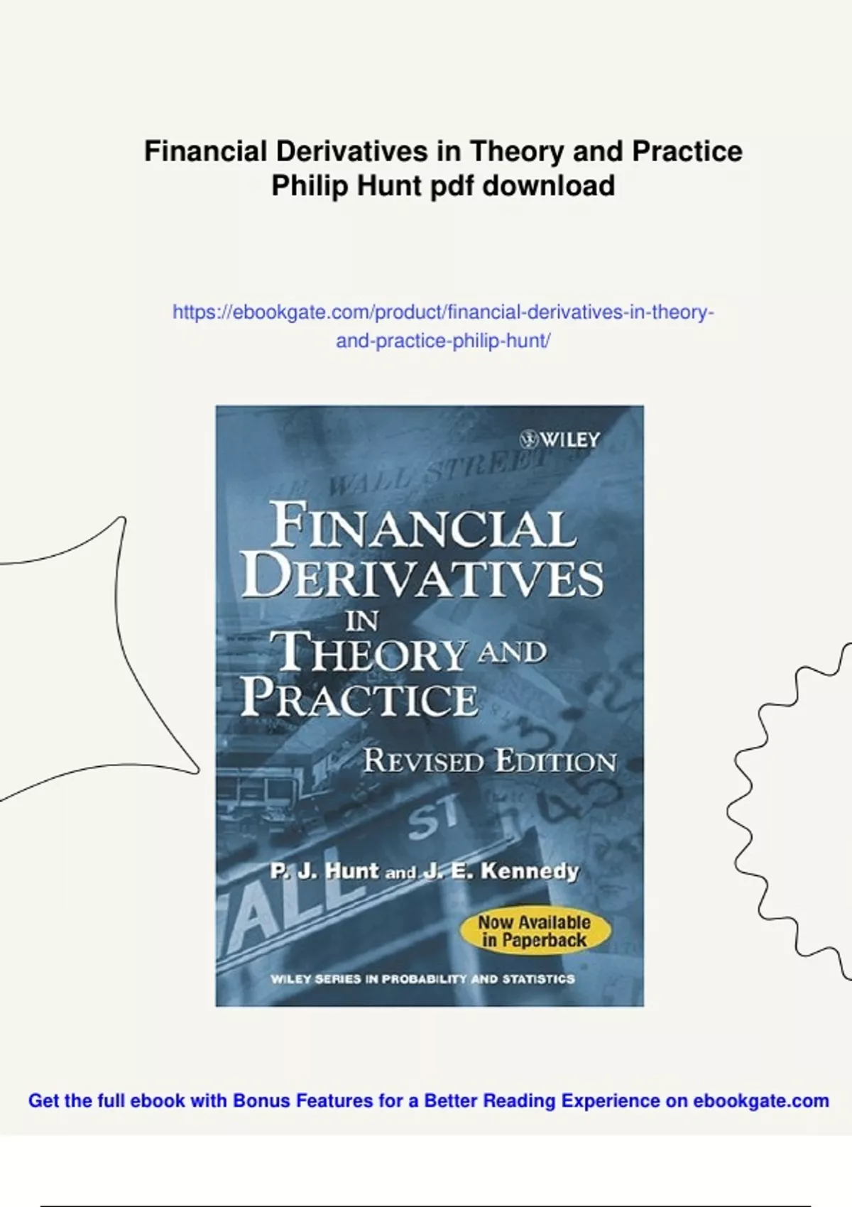 Summary Financial Derivatives in Theory and Practice Philip Hunt - Digital  Download - Ebookname - Stuvia US