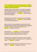 FTCE PROFESSIONAL EDUCATION PRACTICE TEST NEWEST  ACTUAL 2025&sol;2026 WITH COMPLETE QUESTIONS & VERIFIED  ANSWERS VERIFIED&sol;GRADED A&plus;