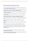 Pivot point Final Exam Prep Questions and Answers Best rated A&plus; Guaranteed Success Latest Update
