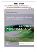 Test Bank for Lehne&rsquo;s Pharmacology for Nursing Care &lpar;12th Edition&rpar; by Jacqueline Rosenjack Burchum and Laura D&period; Rosenthal &vert;all chapters&vert;