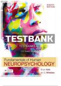Test Bank for Fundamentals of Human Neuropsychology 8th Edition By Bryan Kolb&comma; Ian Whishaw All Chapter &vert; Complete Guide &vert; Grade A&plus;