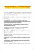 NEW &lpar;2025&sol;2026&rpar; WGU C213 ACCOUNTING FOR DECISION MAKERS EXAM QUESTIONS AND CORRECT ANSWERS