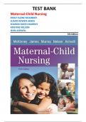 Test Bank for Maternal-Child Nursing &lpar;5th Edition&rpar; by Emily Slone McKinney&comma; Susan Rowen James&comma; Sharon Smith Murray&comma; Kristine Nelson&comma; and Jean Ashwill &vert;all chapters covered&vert;