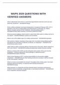 WAPS 2025 QUESTIONS WITH VERIFIED ANSWERS