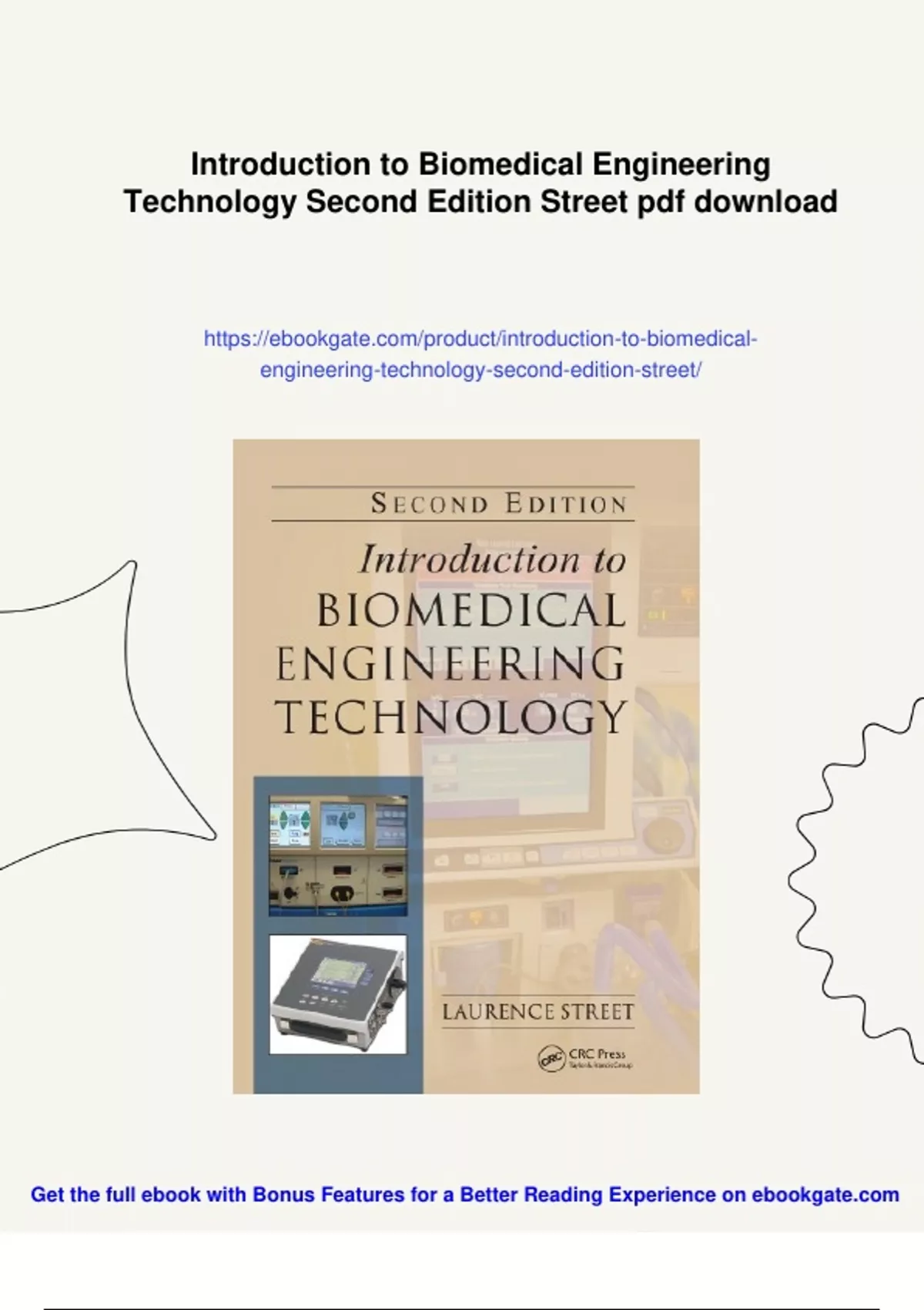 Summary Introduction to Biomedical Engineering Technology Second ...