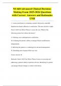 NS 660  Advanced Clinical Decision-Making Exam 2025-2026 Questions with Correct  Answers and Rationales UNH  
