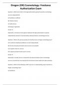 Oregon &lpar;OR&rpar; Cosmetology&colon; Freelance Authorization Exam