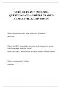 NURS 660 EXAM 3 &lpar;2025-2026&rpar;  QUESTIONS AND ANSWERS GRADED A&plus; MARYVILLE UNIVERSITY
