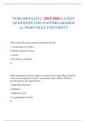 NURS 660 EXAM 2  &lpar;2025-2026&rpar; LATEST QUESTIONS AND ANSWERS GRADED A&plus; MARYVILLE UNIVERSITY 