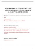 NURS 660 FINAL  EXAM 2025-2026 PREP QUESTIONS AND ANSWERS GRADED A&plus; MARYVILLE UNIVERSITY