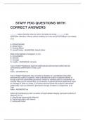 STAFF PDG QUESTIONS WITH CORRECT ANSWERS