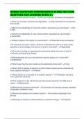 HUMAN NUTRITION COMPREHENSIVE EXAMS 2025&sol;2026 QUESTIONS AND ANSWERS RATED A&plus;
