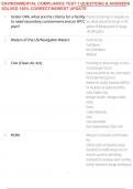 ENVIRONMENTAL COMPLIANCE TEST 1 QUESTIONS & ANSWERS SOLVED 100&percnt; CORRECT&sol;NEWEST UPDATE