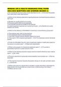 INDIANA LIFE & HEALTH INSURANCE FINAL PAPER 2025&sol;2026 QUESTIONS AND ANSWERS GRADED A&plus;