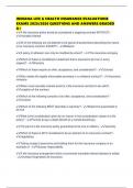 INDIANA LIFE & HEALTH INSURANCE EVALUATIONE EXAMS 2025&sol;2026 QUESTIONS AND ANSWERS GRADED A&plus;